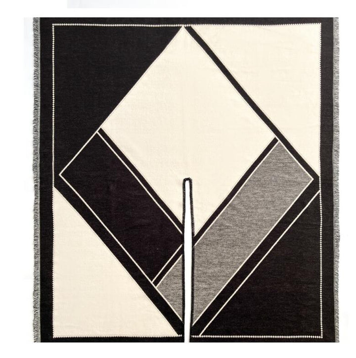 Imitation cashmere Raw edge tassels warm shawl