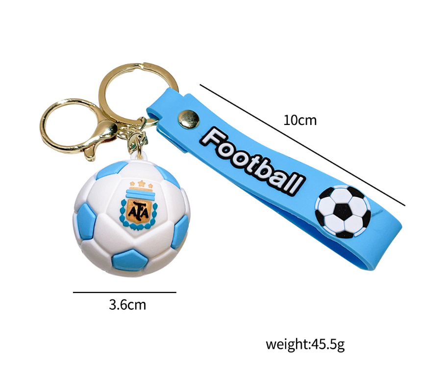 Football star character keychain Messi Ronaldo fan gift