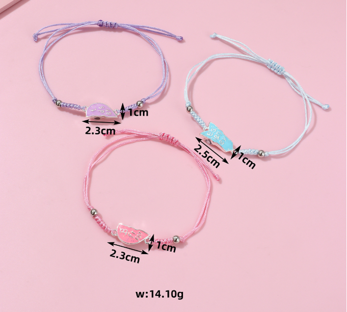 Valentine's Heart-shaped magnetic bracelets for best friends 3pcs set