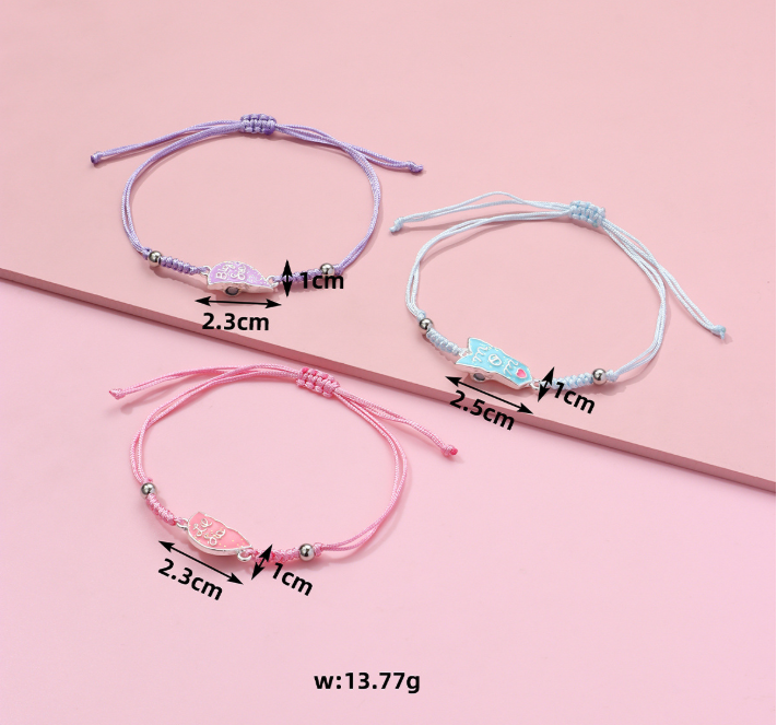 Valentine's Heart-shaped magnetic bracelets for best friends 3pcs set