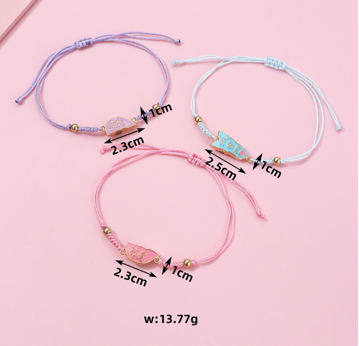 Valentine's Heart-shaped magnetic bracelets for best friends 3pcs set