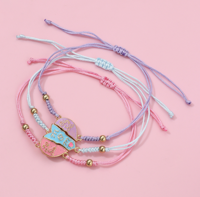 Valentine's Heart-shaped magnetic bracelets for best friends 3pcs set