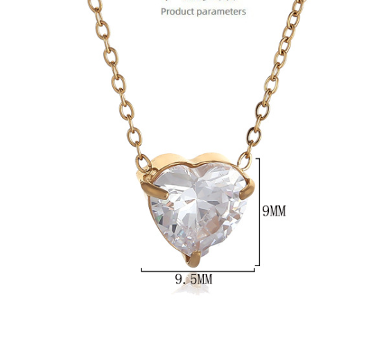 Valentine's Heart diamond necklace birthday gift