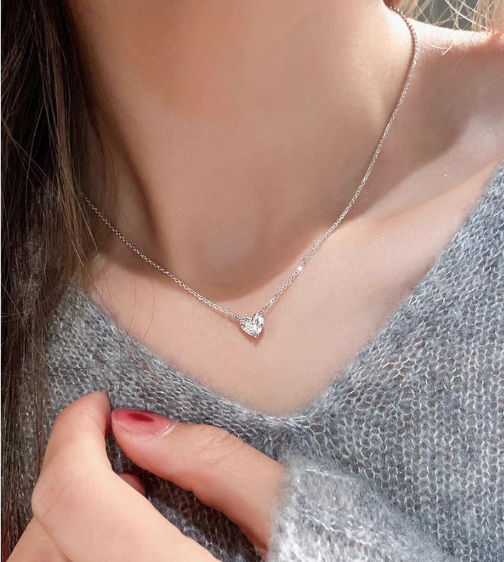 Valentine's Heart diamond necklace birthday gift