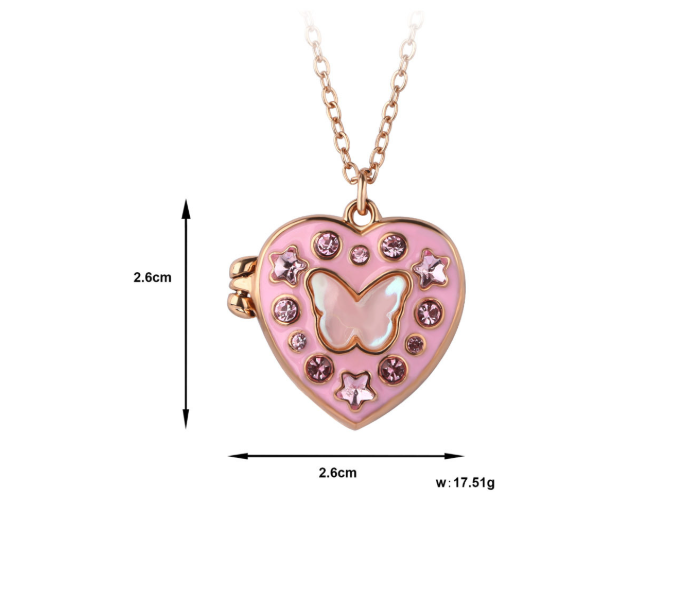 Heart diamond photo necklace Valentine's Pendant Necklace