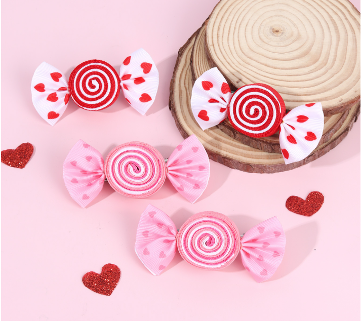 Valentine's Day Heart Candy Hair Clip Cute Hair Clip for Girls