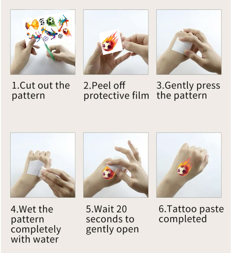 2026 FIFA World Cup Cartoon soccer temporary tattoos-10sheets