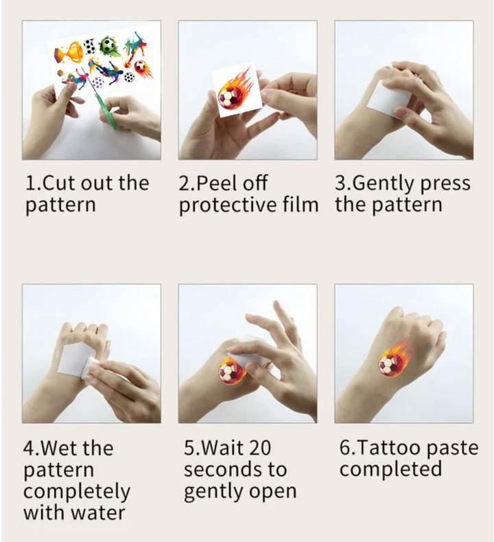 2026 FIFA World Cup Cartoon soccer temporary tattoos-10sheets
