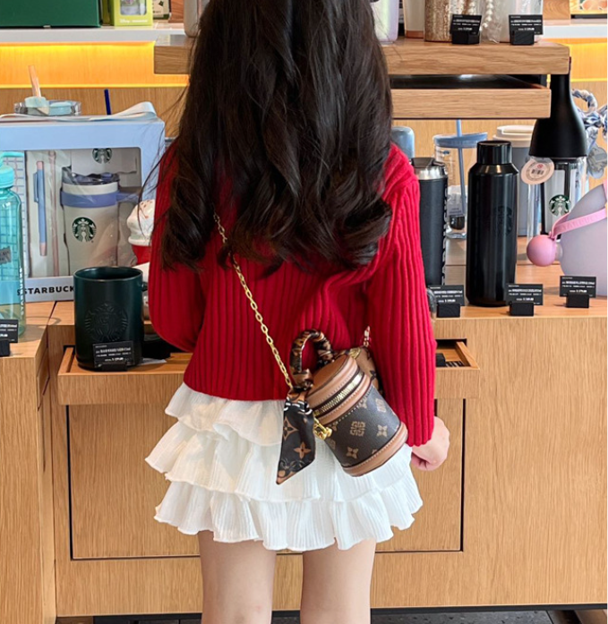 Mini silk scarf deco handbag chain crossbody bag