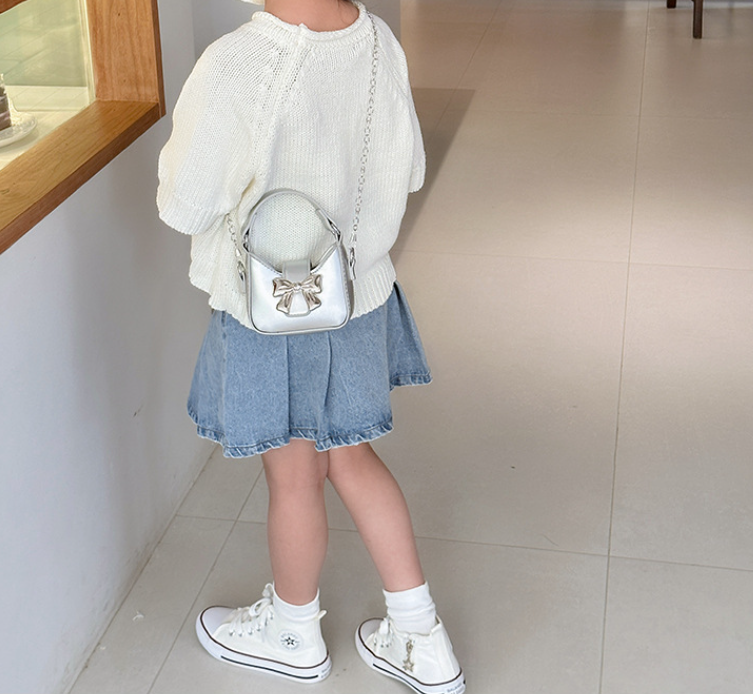 Girls bow-knot mini handbag chic shoulder bag
