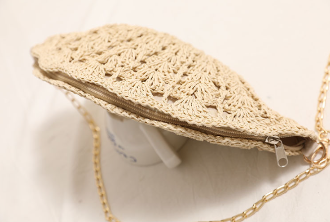 Shell Crossbody Straw Bag Beach Vacation Bag