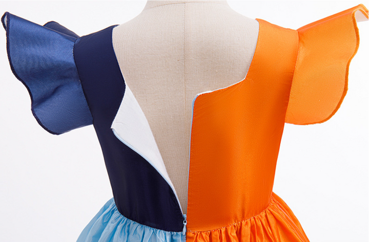 Girls' Bluey Cartoon inspired dress birthday dress