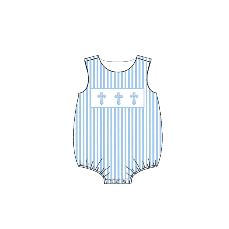 Easter cross embroidered sibling outfits for boys girls