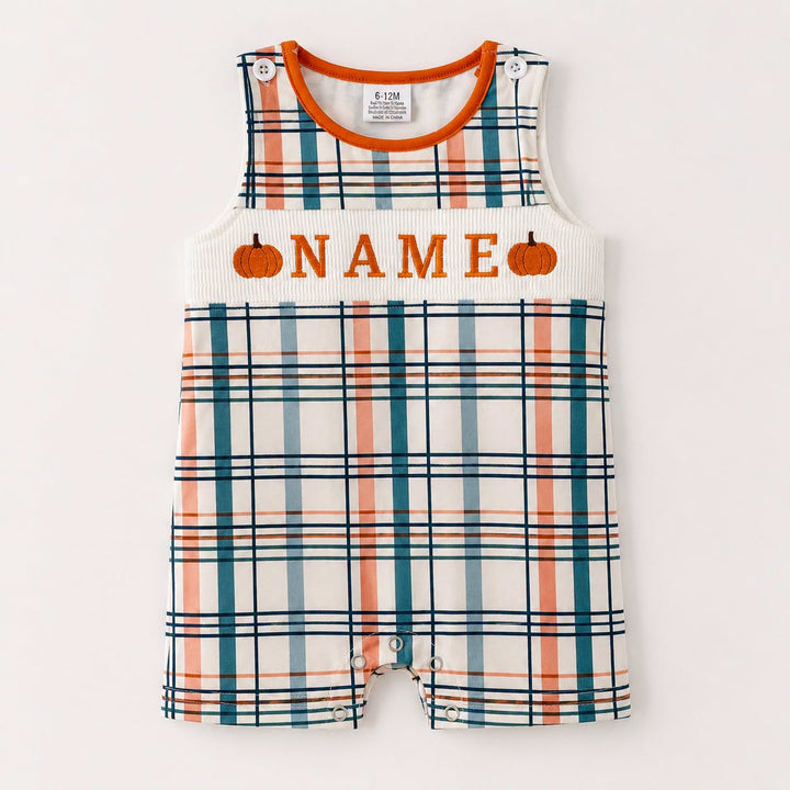 Custom Embroidered Name Girls Halloween Smocked Outfit