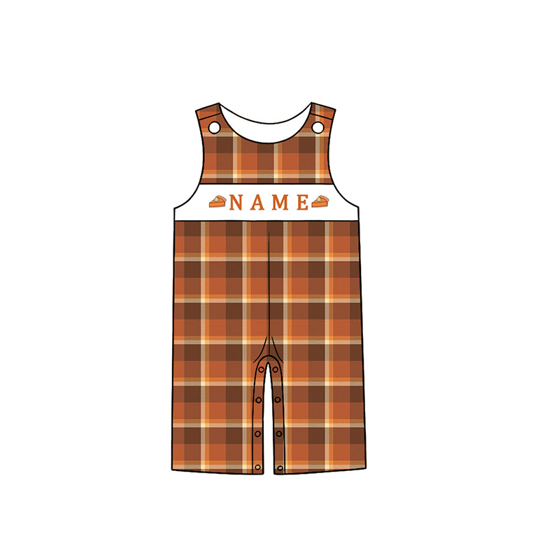 Custom Embroidery Name-Pumpkin Pie Thanksgiving Sibling outfit