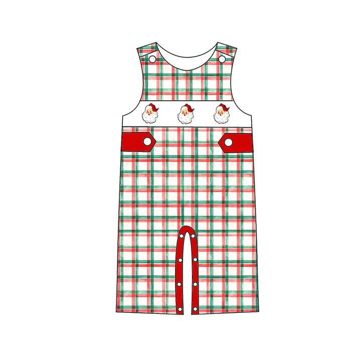 Personalized Embroidery Christmas Santa Claus Dress Sibling outfits