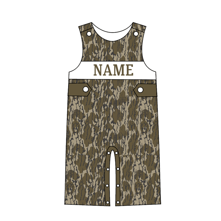 Personalized Custom Name Camo Bow Sibling Matching Outfits