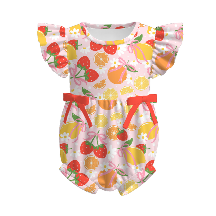 Summer vibe flutter sleeve romper for baby
