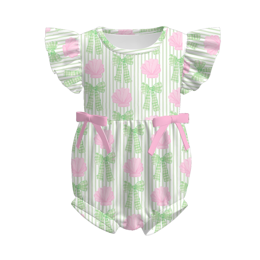 Summer vibe flutter sleeve romper for baby
