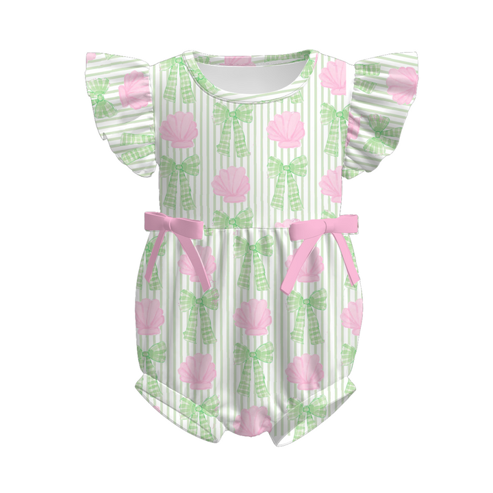 Summer vibe flutter sleeve romper for baby