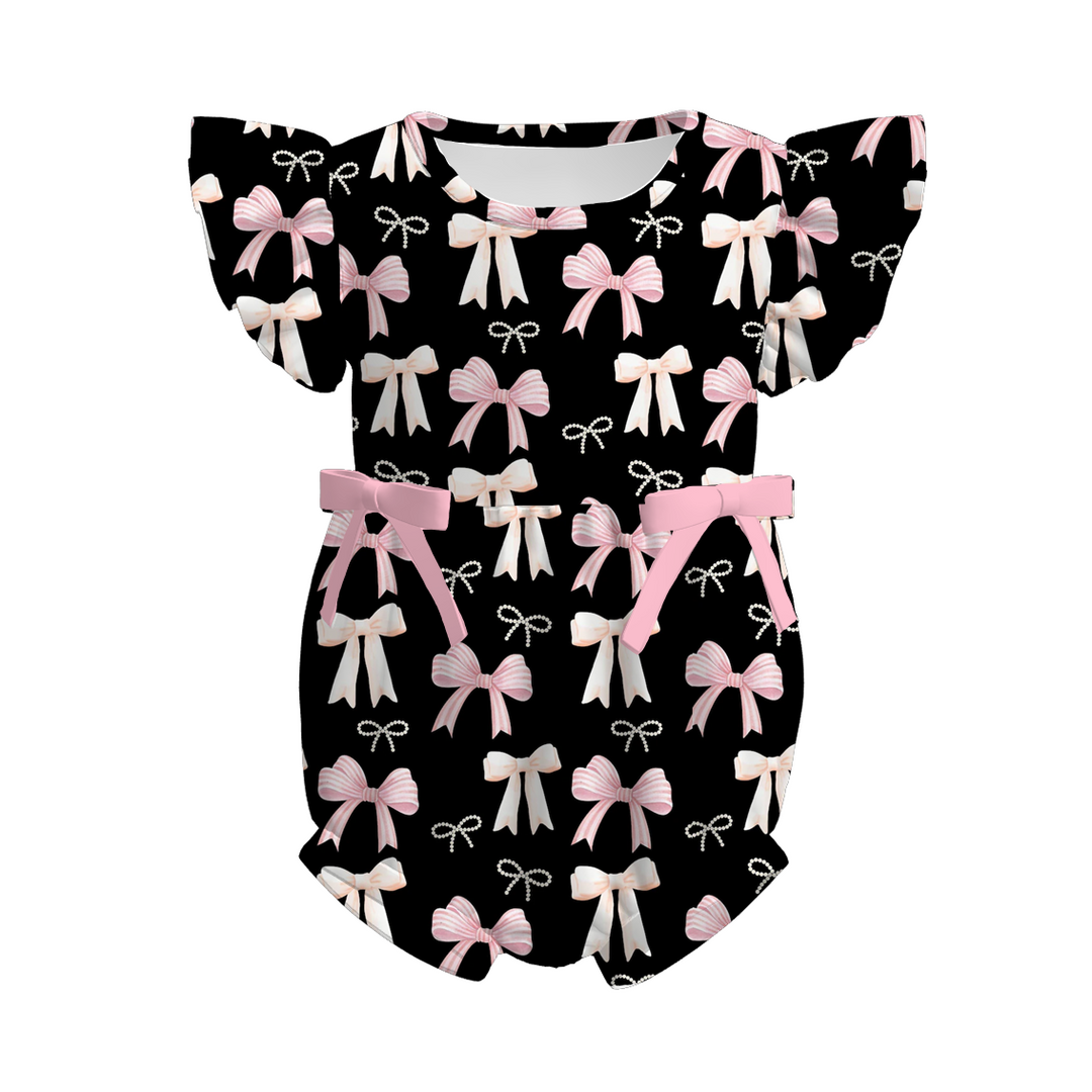 Summer vibe flutter sleeve romper for baby