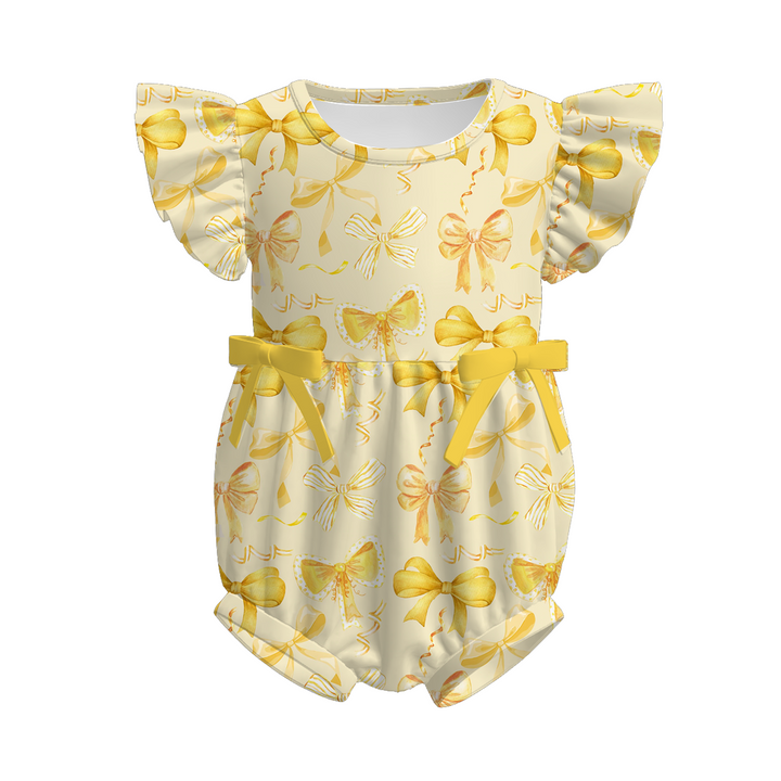 Summer vibe flutter sleeve romper for baby