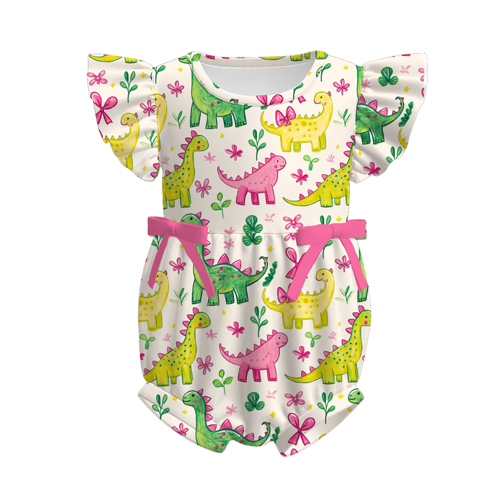 Summer vibe flutter sleeve romper for baby