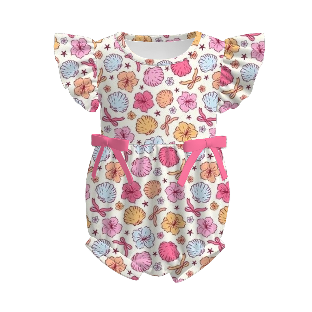Summer vibe flutter sleeve romper for baby