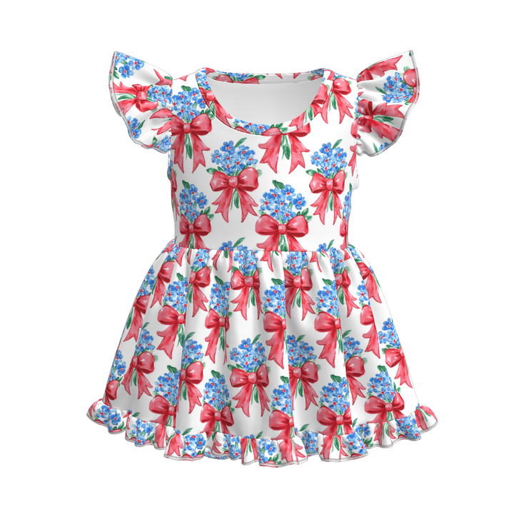 Baby Girls 4th of July Patriotic dress romper