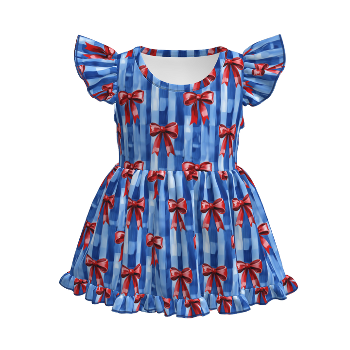 Baby Girls 4th of July Patriotic dress romper