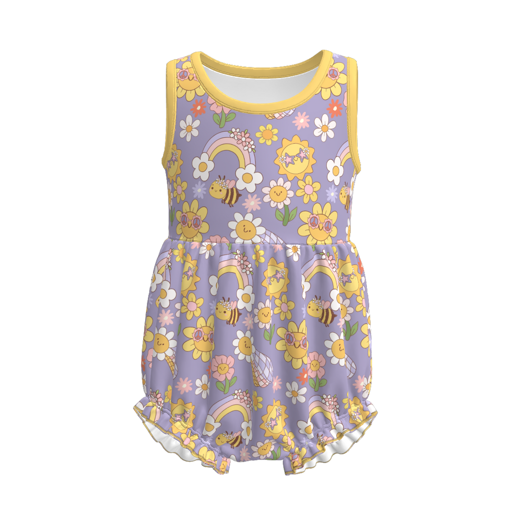 Baby summer vibe bubble onesie romper