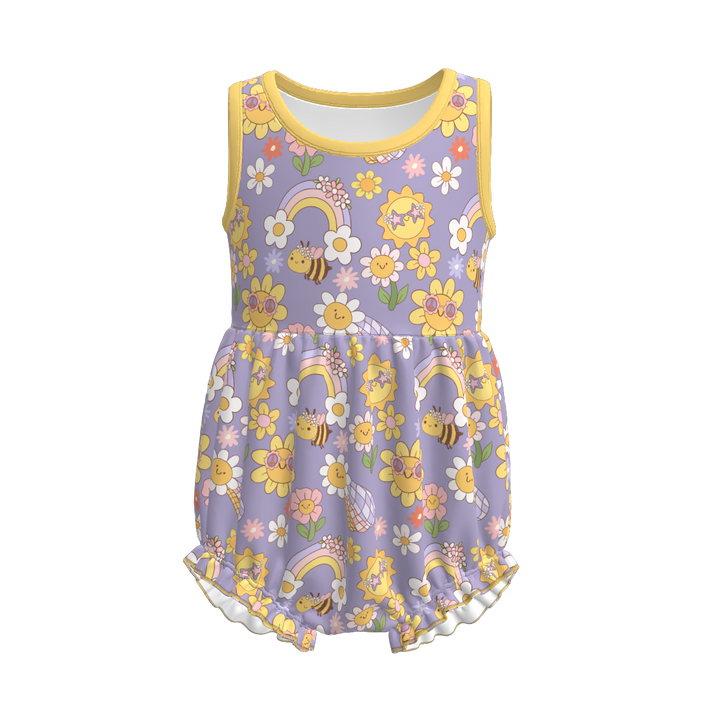 Baby summer vibe bubble onesie romper