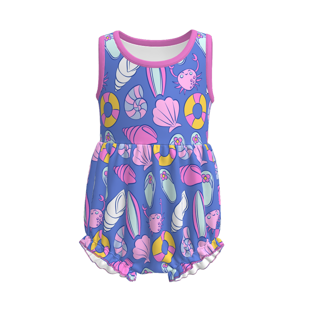 Baby summer vibe bubble onesie romper
