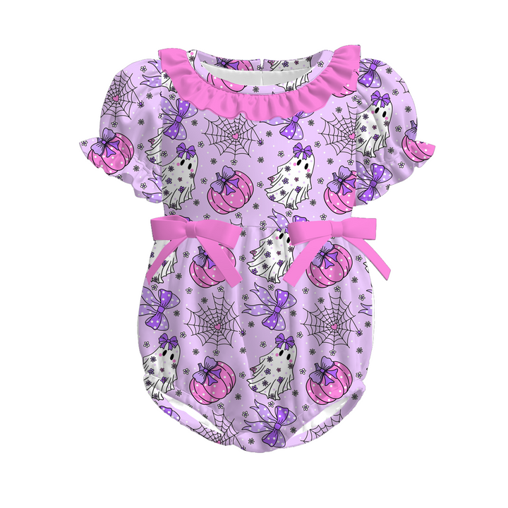 Halloween Witch princess short sleeve bowknot romper