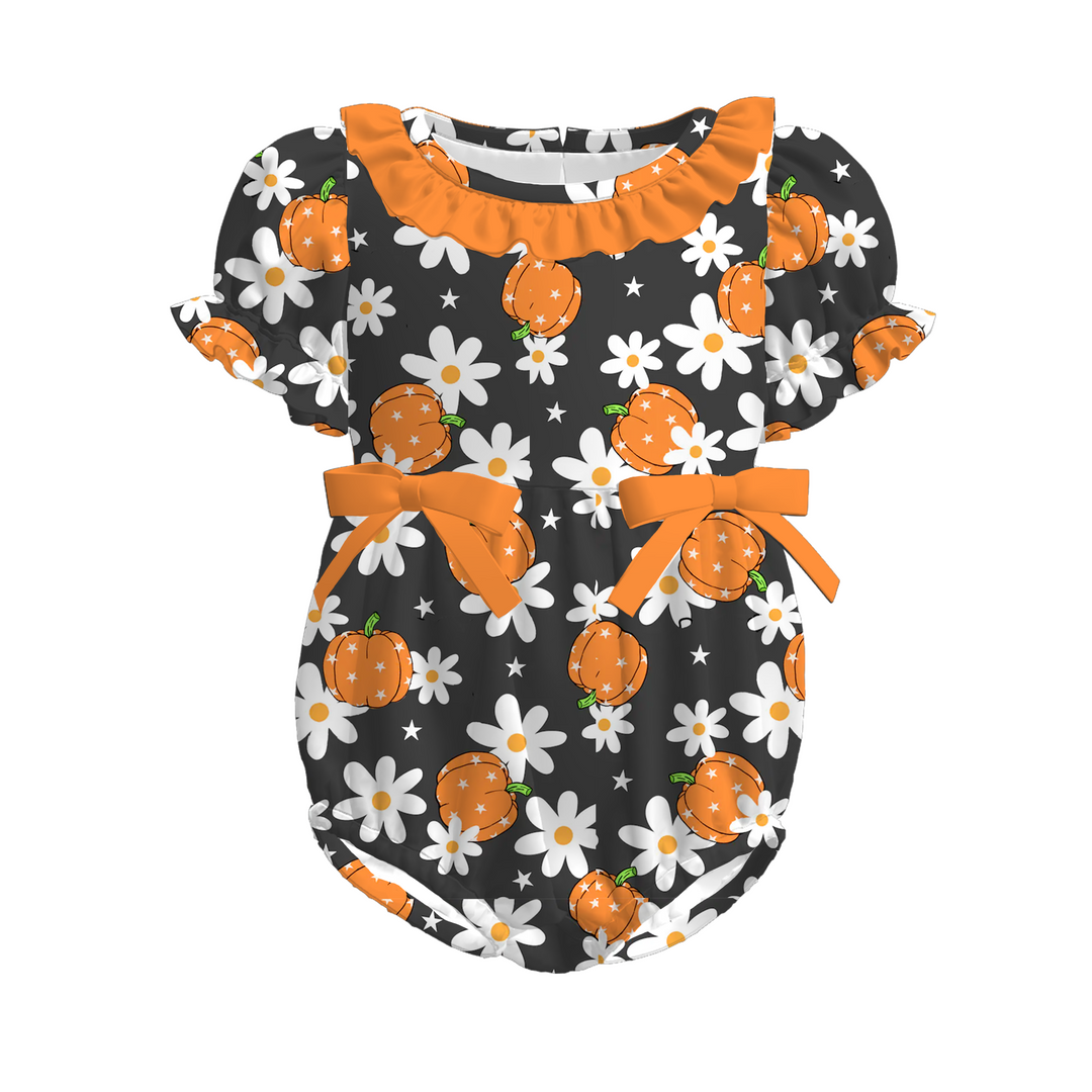Halloween Witch princess short sleeve bowknot romper