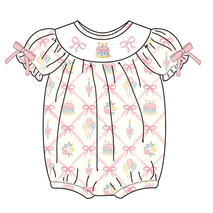 Birthday-themed embroidery bowknot princess dress