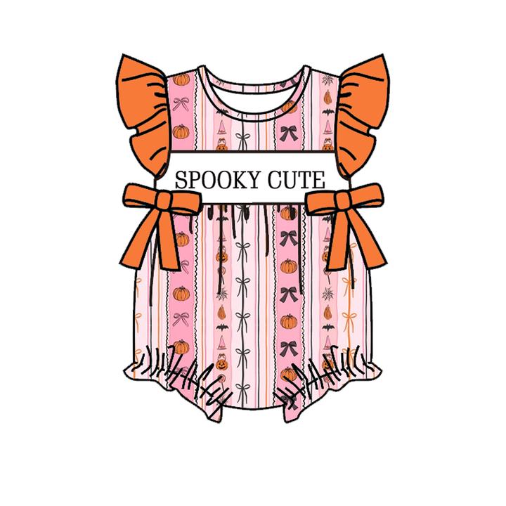 Halloween Spooky cute pink embroidery dress holiday sisters outfits