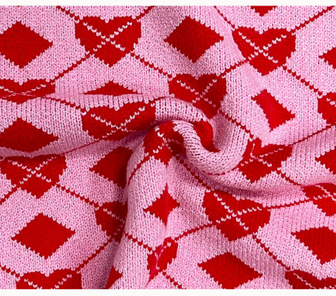 Valentine's Day Round Neck Pullover Heart sweater