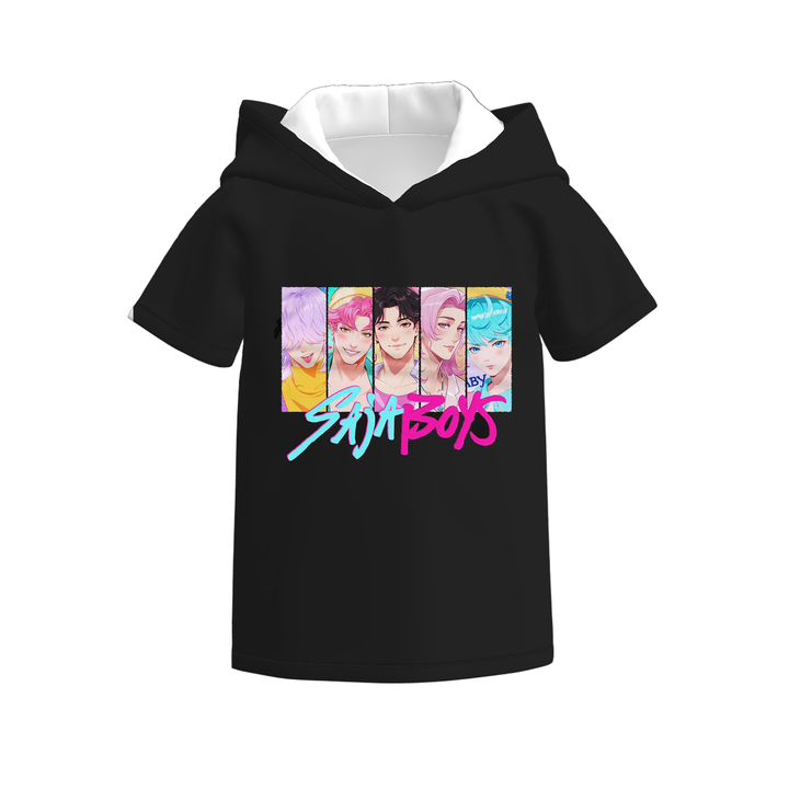 Boys' KDH K-pop inspired SAJA BOYS short sleeve hoodie top