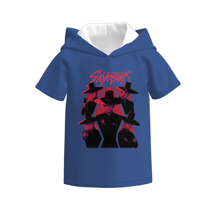Boys' KDH K-pop inspired SAJA BOYS short sleeve hoodie top