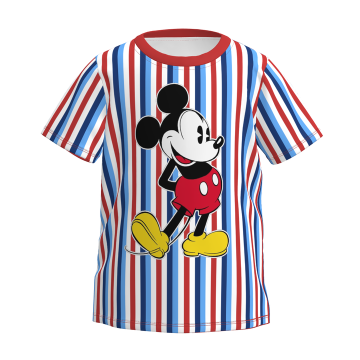 Boys' cartoon cute printed short sleeve top t-shirt