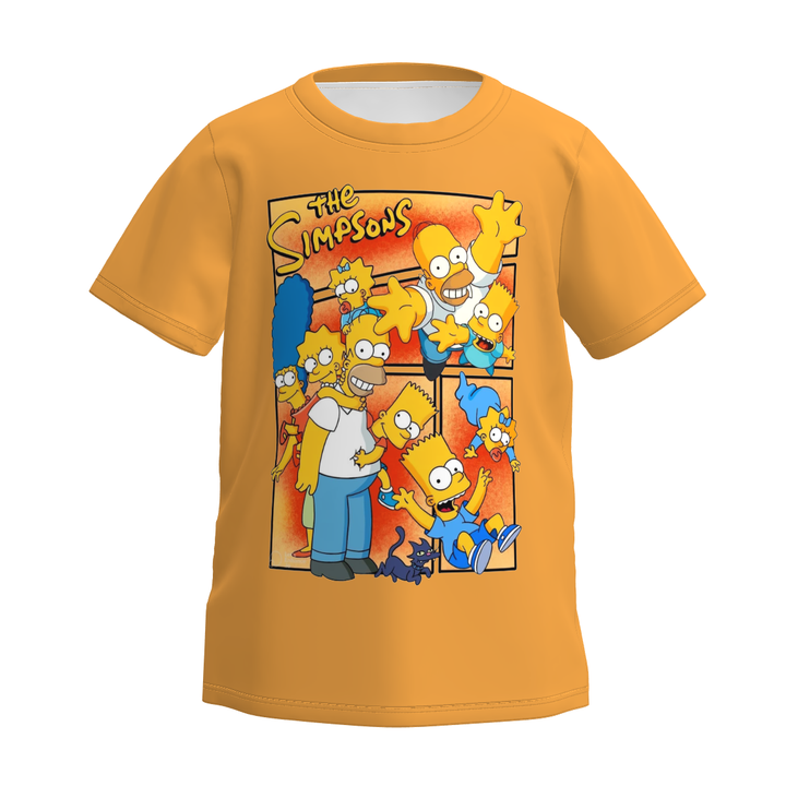 Boys' cartoon cute printed short sleeve top t-shirt