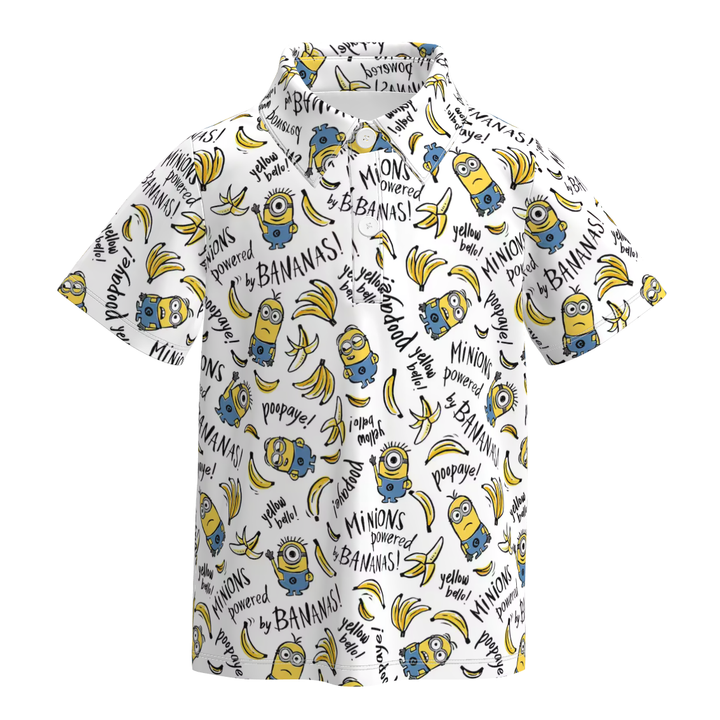 Boys' cartoon cute printed short-sleeved shirt top