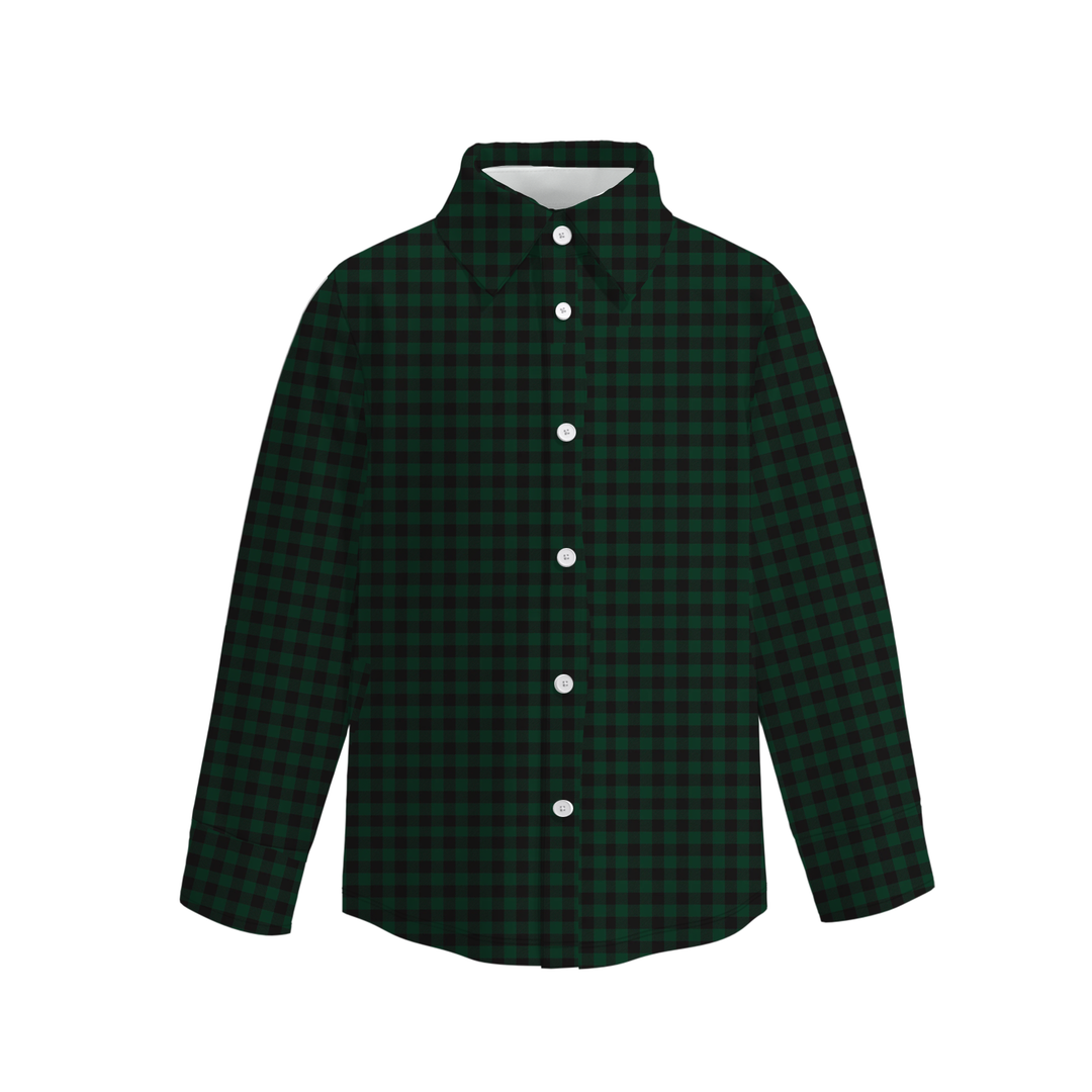 BOYS LONG SLEEVE GINGHAM BUTTON DOWN SHIRT