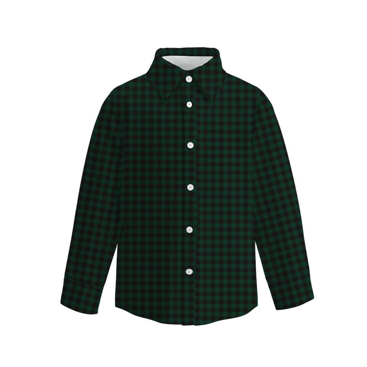 BOYS LONG SLEEVE GINGHAM BUTTON DOWN SHIRT