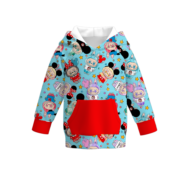 Labubu printed pocket hoodie sweatshirt