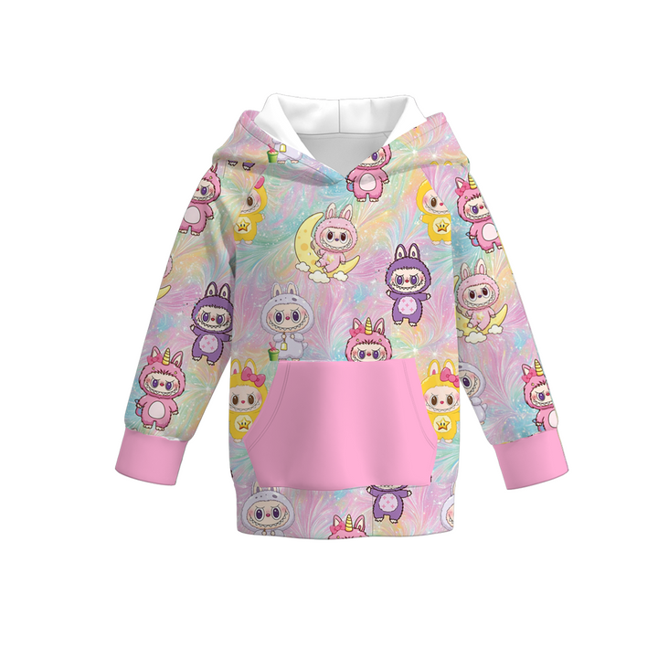 Labubu printed pocket hoodie sweatshirt