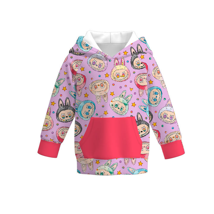 Labubu printed pocket hoodie sweatshirt