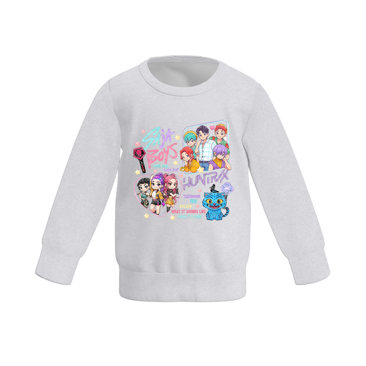 KPop Demon Hunters printed sweatshirt for girls