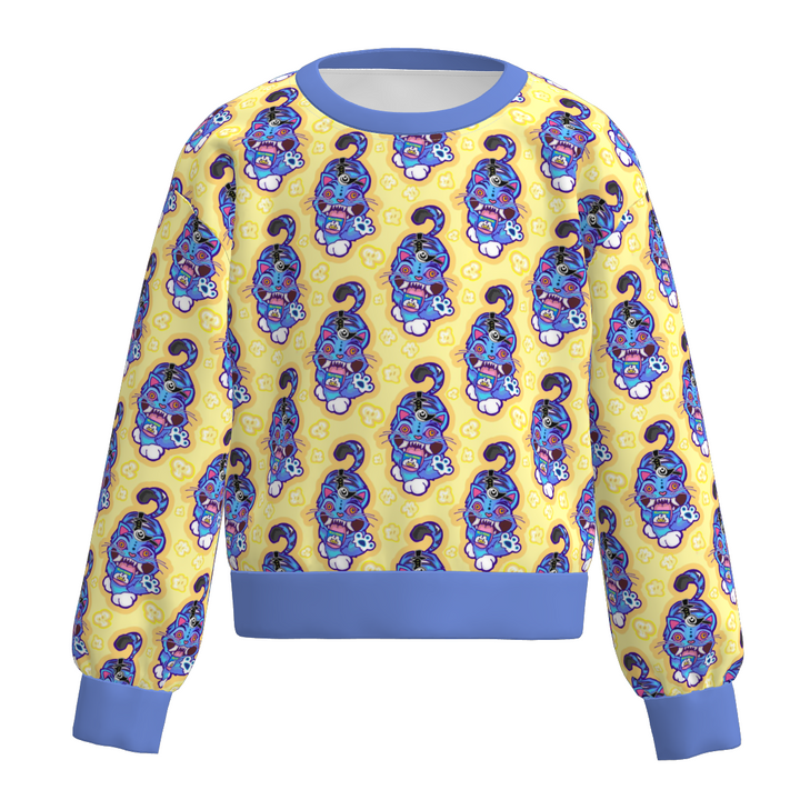 KDH K-pop inspired cute printed sweater top for girls